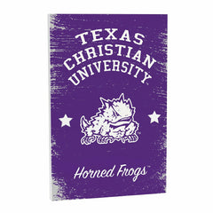 Texas Christian University Wood Wall Sign, 16x24, Collegiate, Home