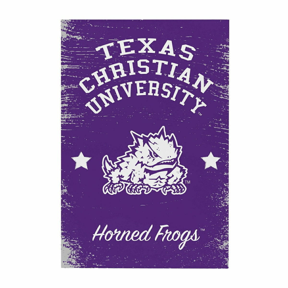 Texas Christian University Wood Wall Sign, 16x24, Collegiate, Home