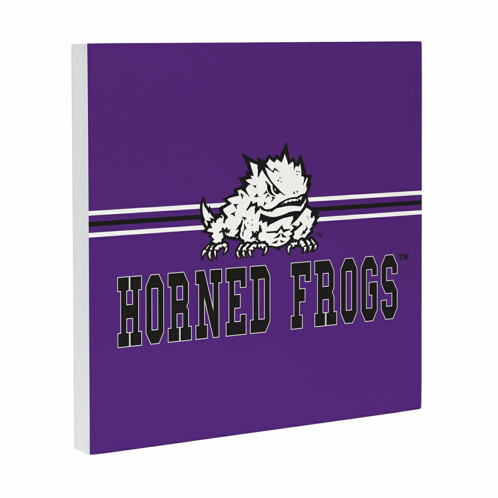 Texas Christian University Wood Wall Sign, 12x12, Collegiate, Home