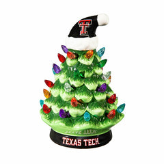 Texas Tech 8" LED Ceramic Christmas Tree, Collegiate, Home