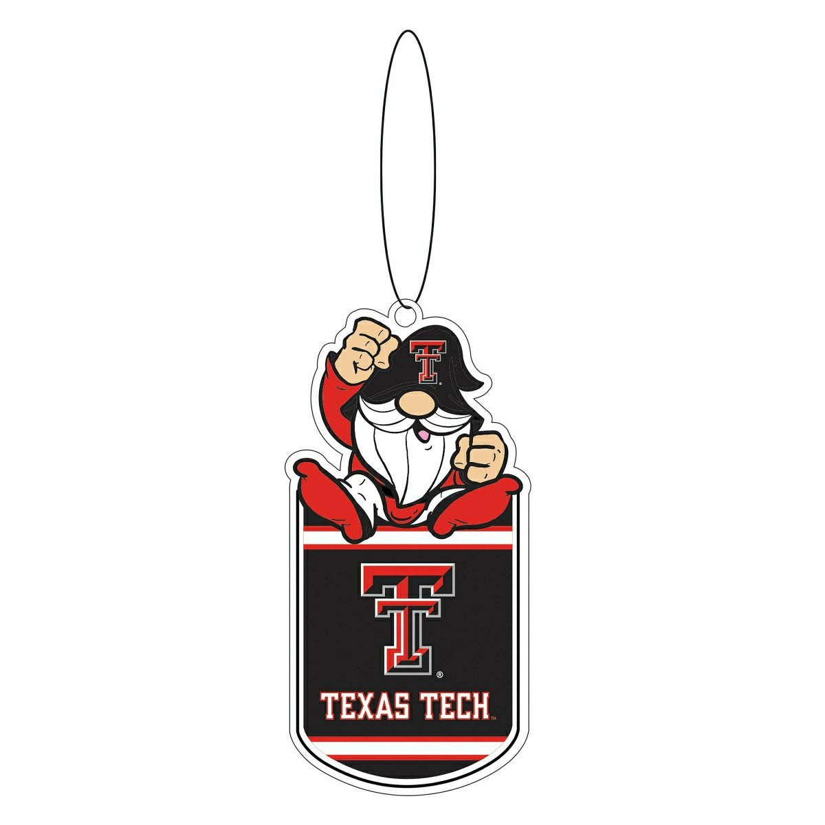 Texas Tech University Gift Tag Ornament, Gnome Fan, Collegiate, Home