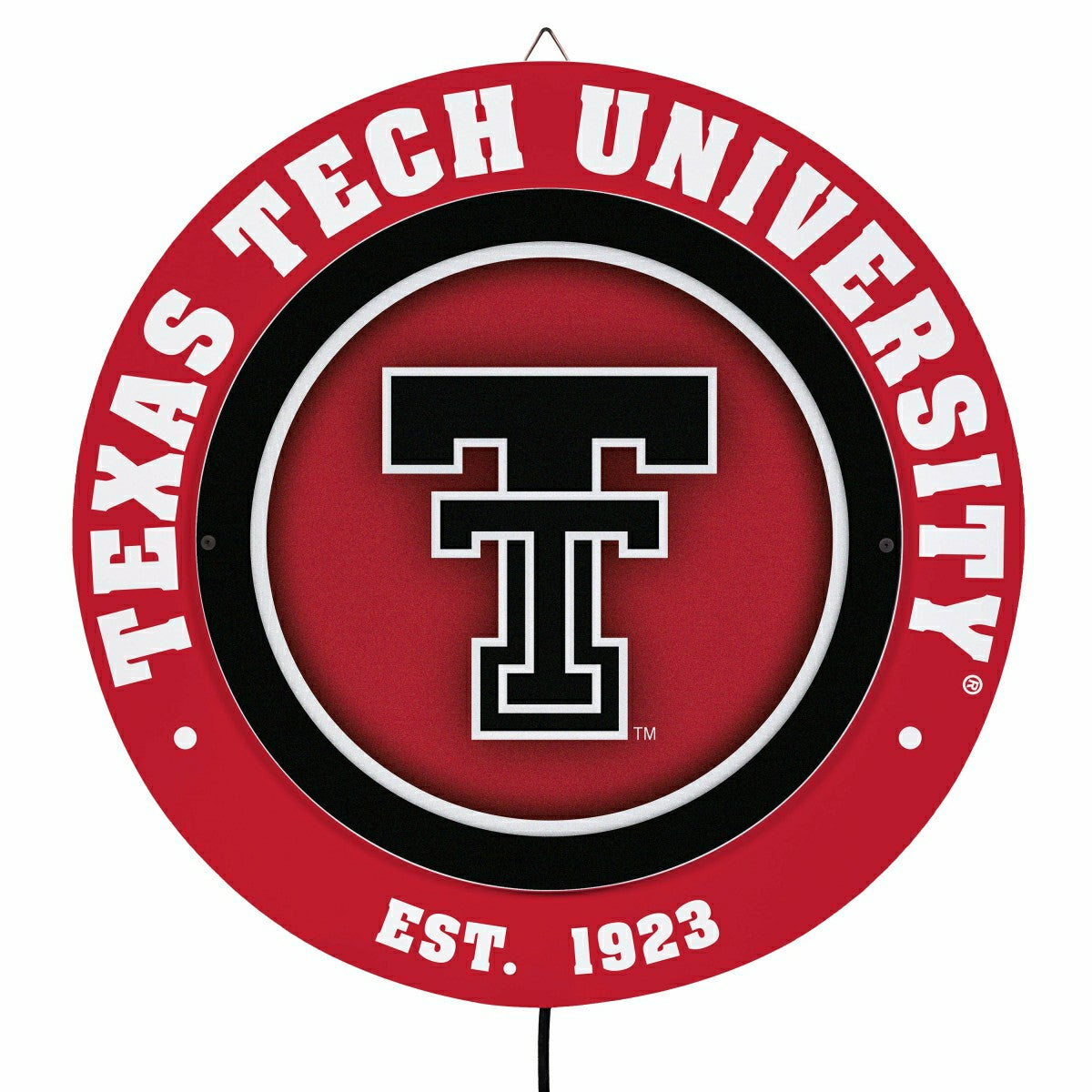 Texas Tech University, Metal Lite, Round, Collegiate
