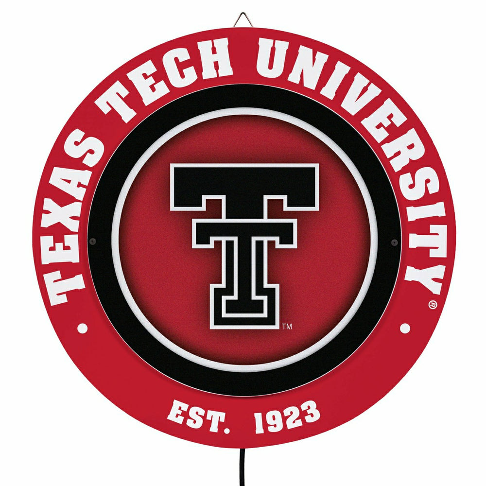 Texas Tech University, Metal Lite, Round, Collegiate