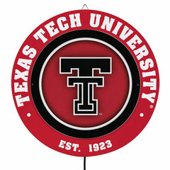 Texas Tech University, Metal Lite, Round, Collegiate