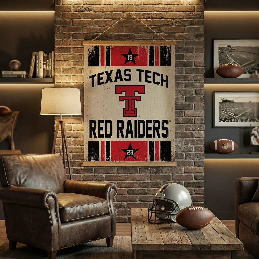 Texas Tech University, Canvas Wall Tapestry, Large, 54x36, Collegiate, Home