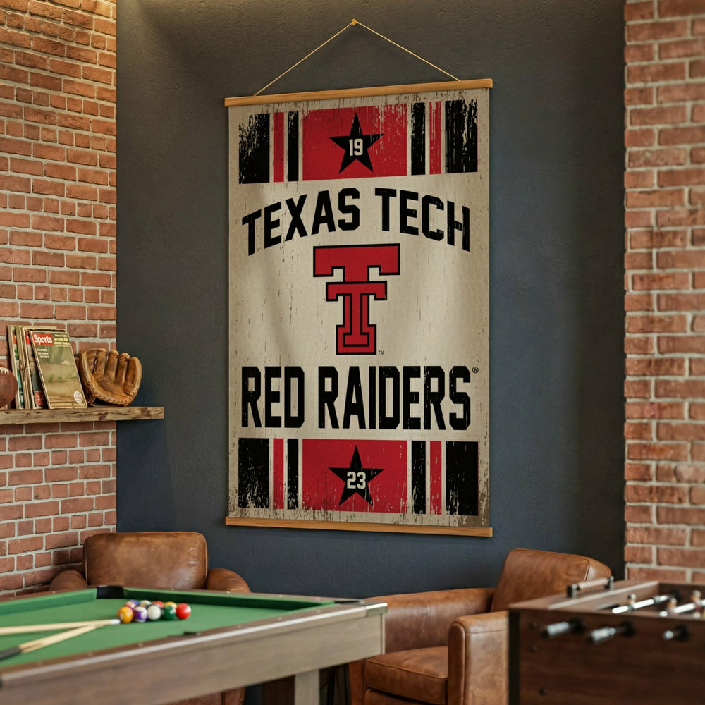 Texas Tech University, Canvas Wall Tapestry, Large, 54x36, Collegiate, Home