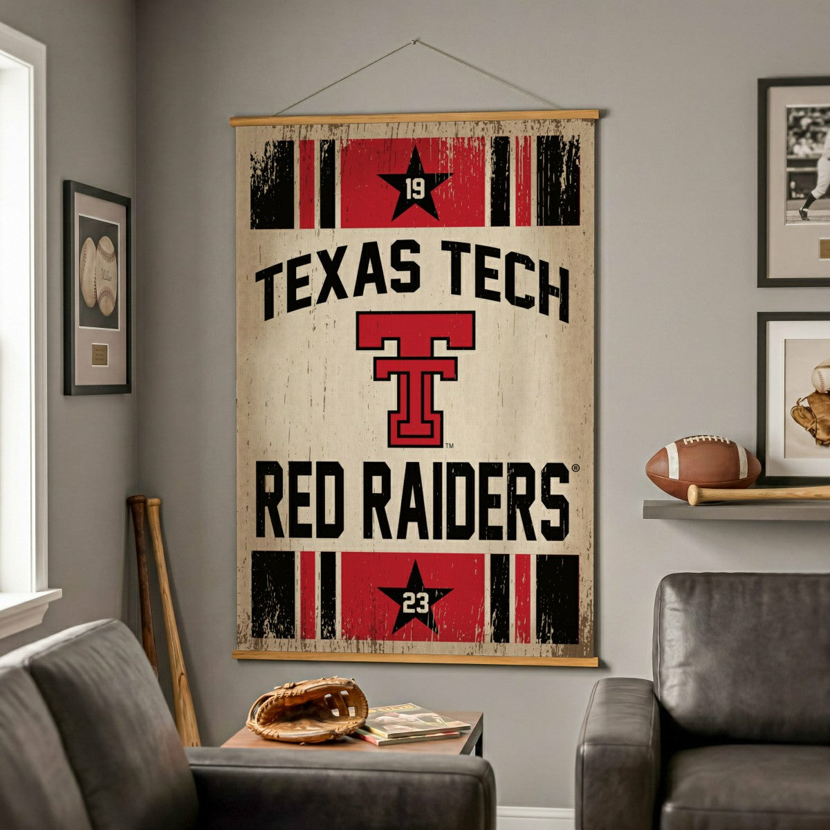 Texas Tech University, Canvas Wall Tapestry, Large, 54x36, Collegiate, Home