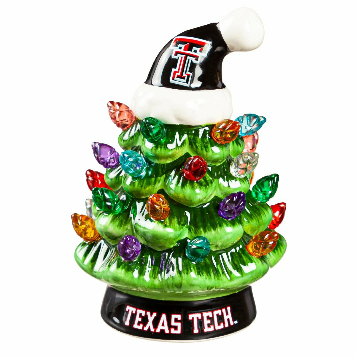 4" Mini LED Tabletop Christmas Tree, Set of 2, Texas Tech University, Collegiate, Home