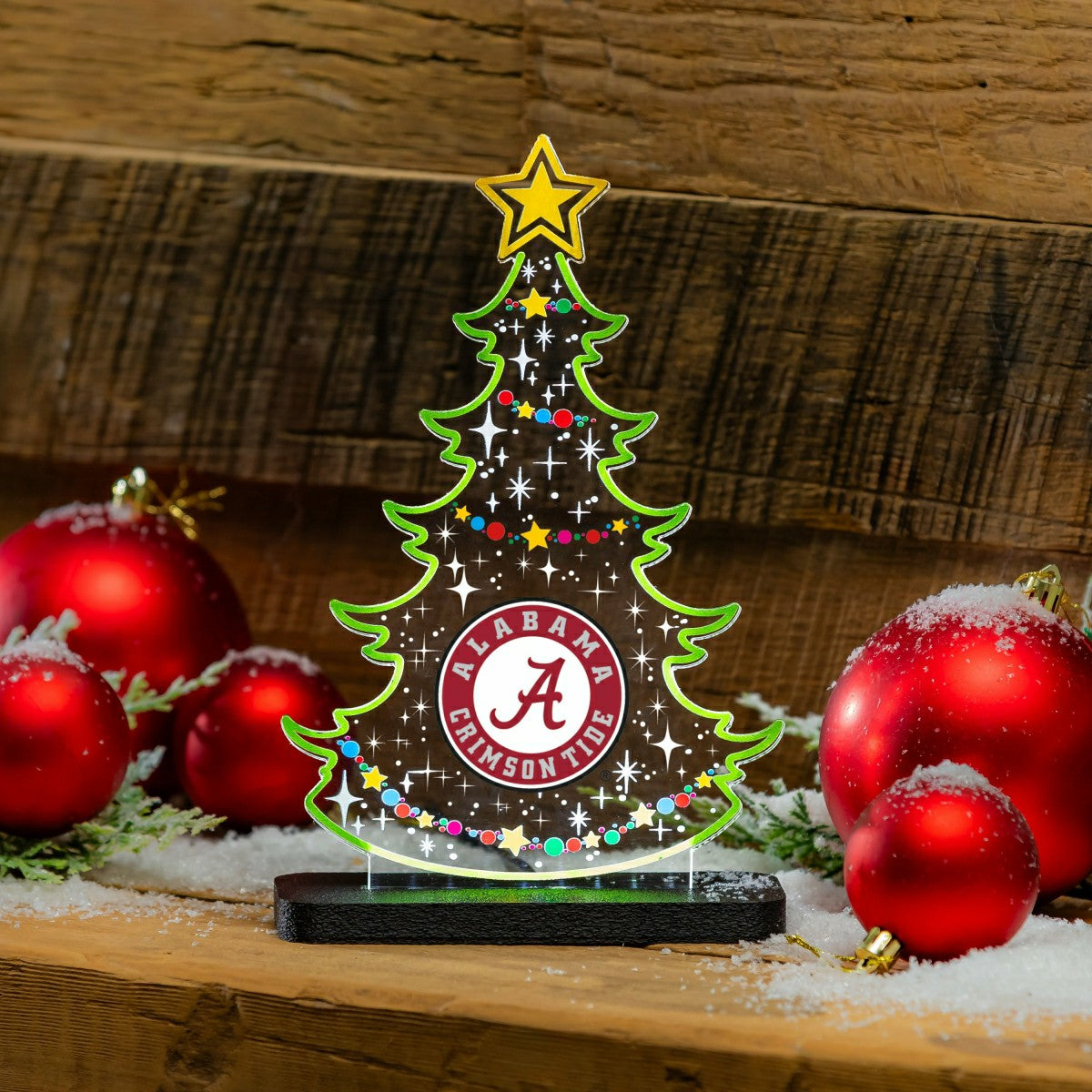 University of Alabama College Holiday Tree Desklite LED Decor, Collegiate, Home