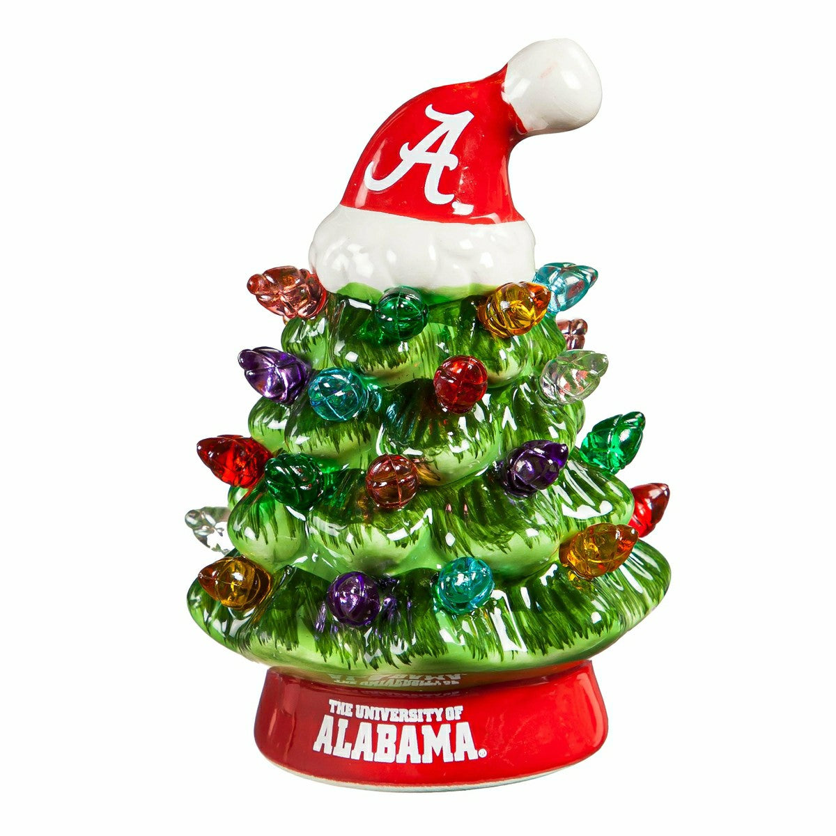 4" Mini LED Tabletop Christmas Tree, Set of 2, University of Alabama, Collegiate, Home