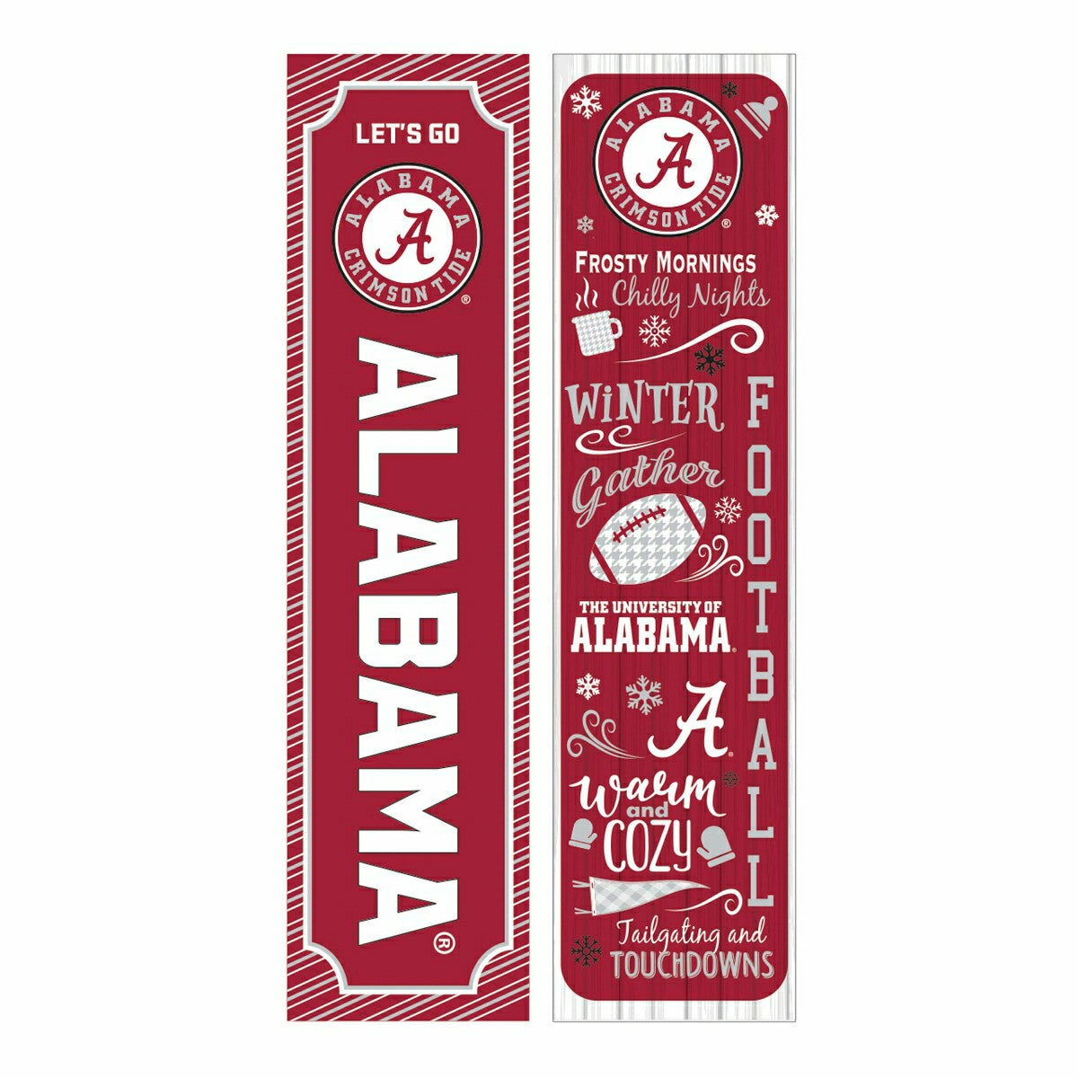 46" Double Sided Leaner, University of Alabama, Winter Seasonal, Collegiate, Home