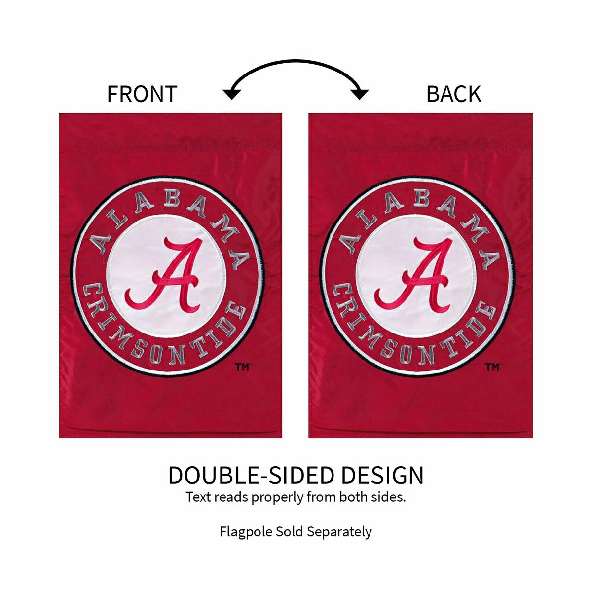 University of Alabama Crimson Tide Flag - Garden Size, Collegiate, Home