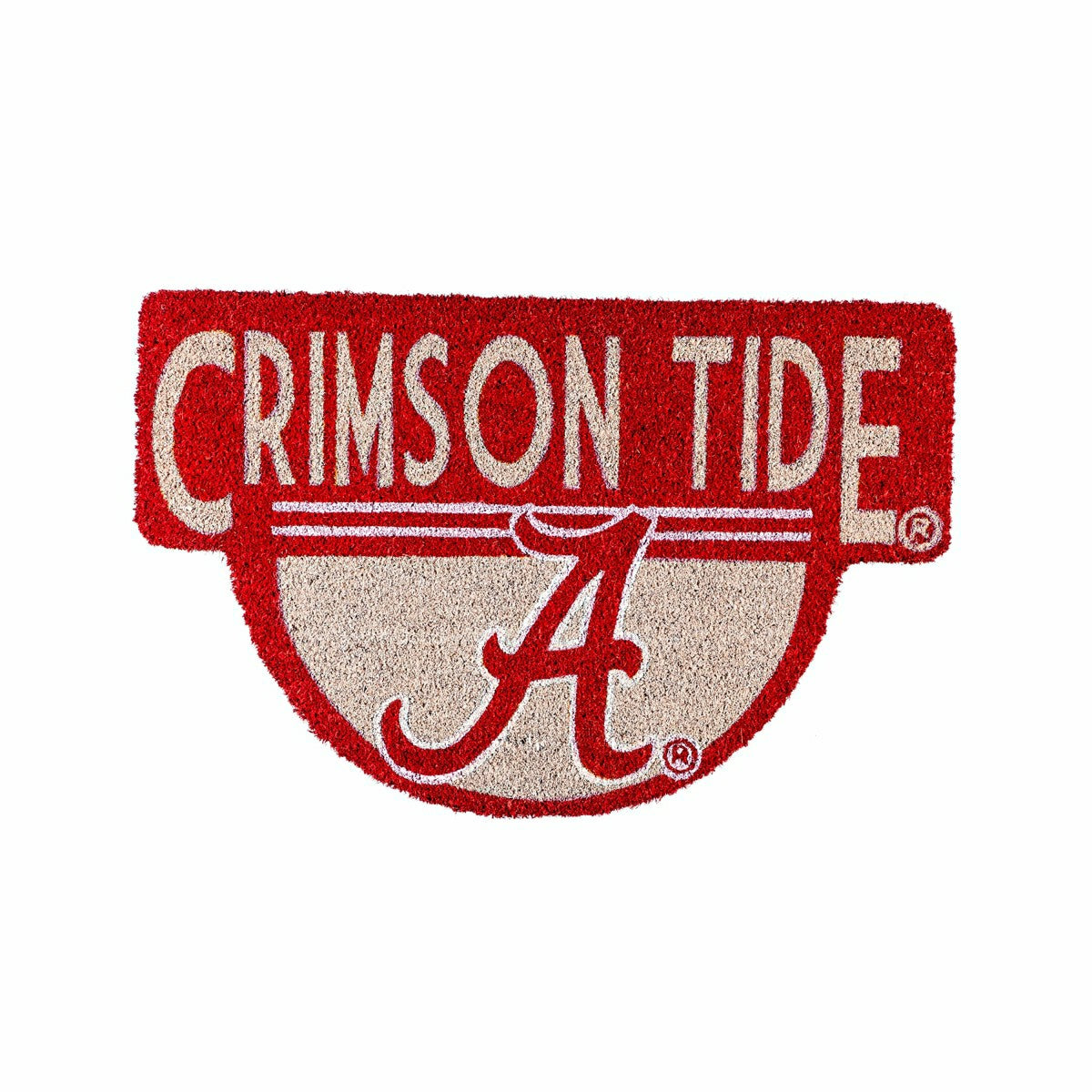 NCAA Team Shaped Coir Door Mat, Alabama Crimson Tide, Collegiate