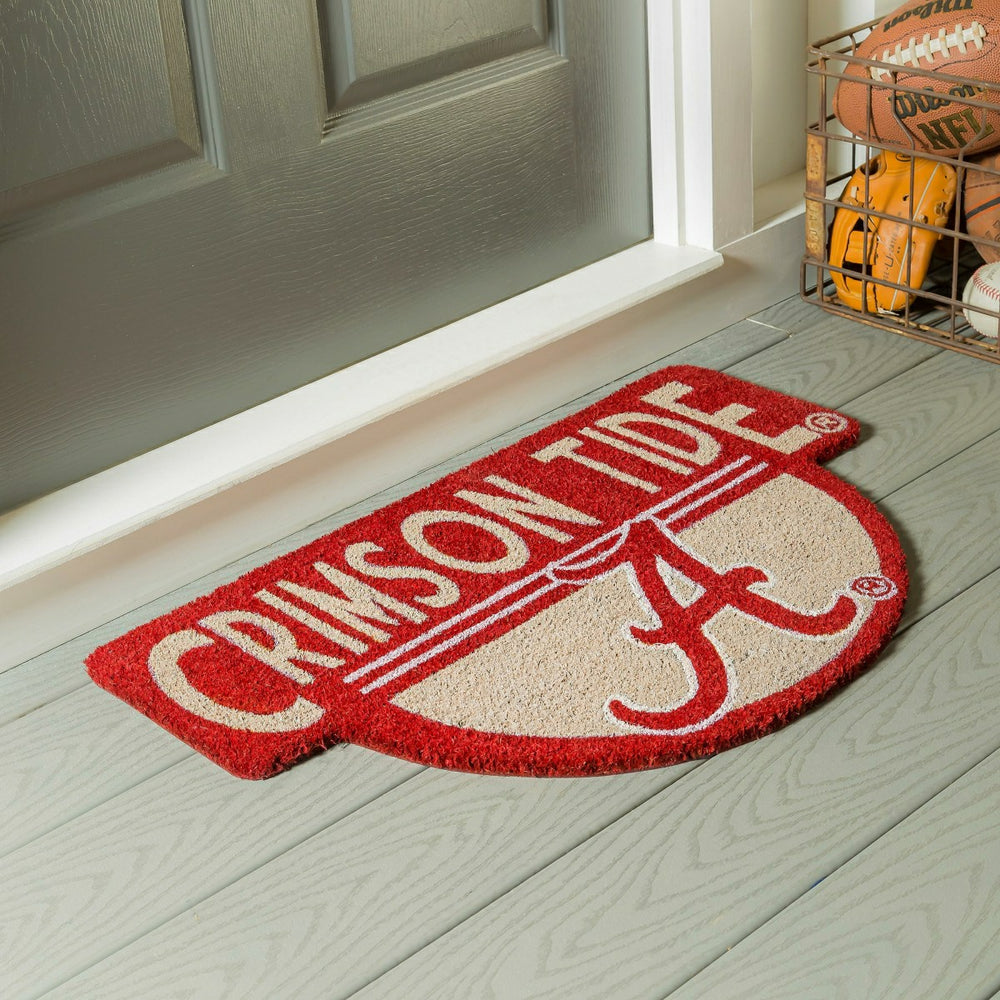 NCAA Team Shaped Coir Door Mat, Alabama Crimson Tide, Collegiate