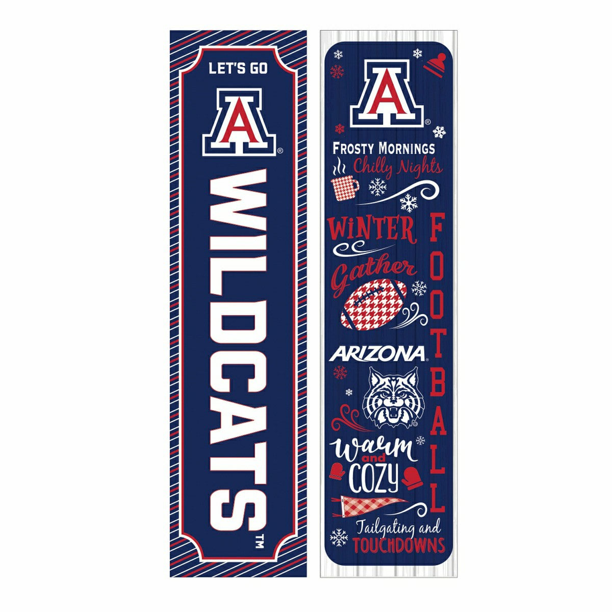 University of Arizona 46" Double Sided Leaner, Winter Seasonal, Collegiate, Home