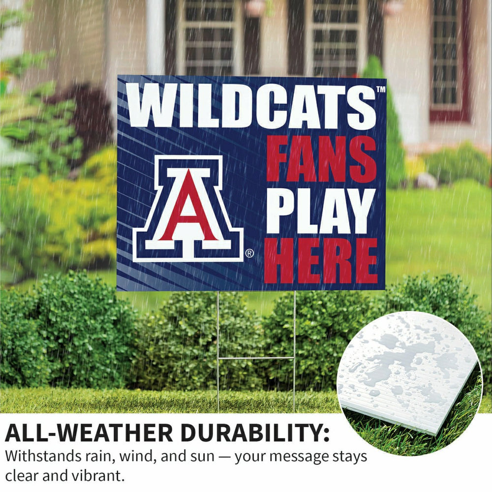 University of Arizona Coroplast Yard Sign "Fans Play Here", Collegiate, Home