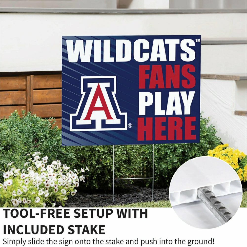 University of Arizona Coroplast Yard Sign "Fans Play Here", Collegiate, Home