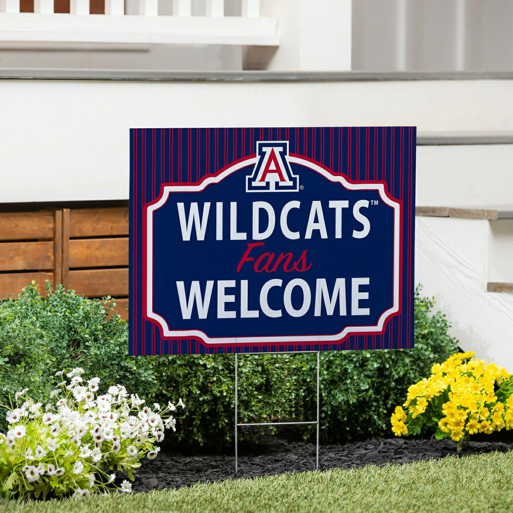 University of Arizona Coroplast Yard Sign, "Fans Welcome", Collegiate, Home