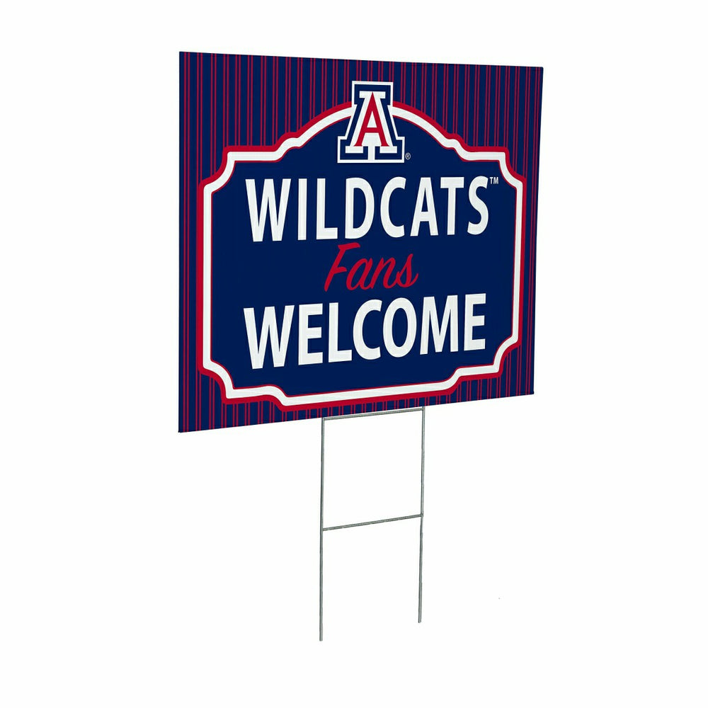 University of Arizona Coroplast Yard Sign, "Fans Welcome", Collegiate, Home