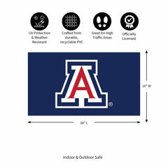Full Color PVC Mat, 16" x 28", University of Arizona, Collegiate
