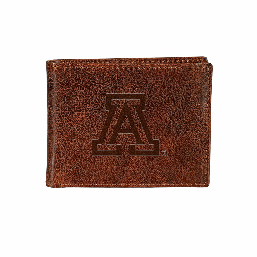 University of Arizona, Embossed 100% Genuine Tumbled Leather Passcase , Collegiate, Home