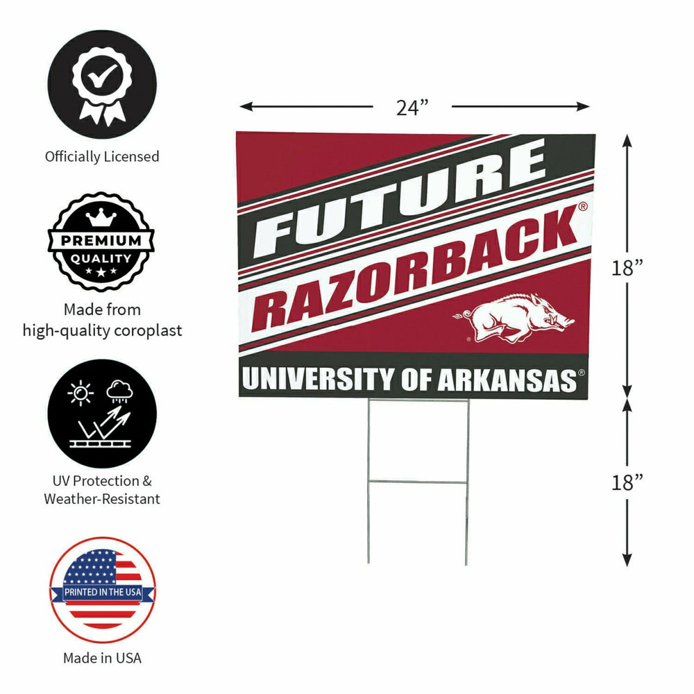 University of Arkansas Coroplast Yard Sign, Future Student, Collegiate, Home