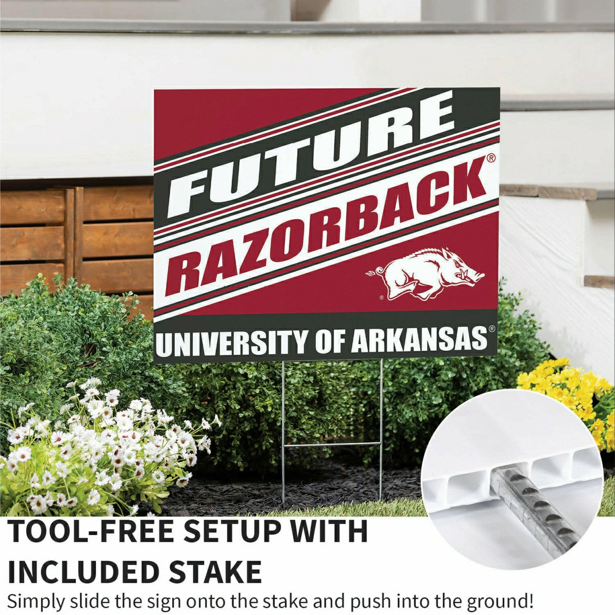 University of Arkansas Coroplast Yard Sign, Future Student, Collegiate, Home