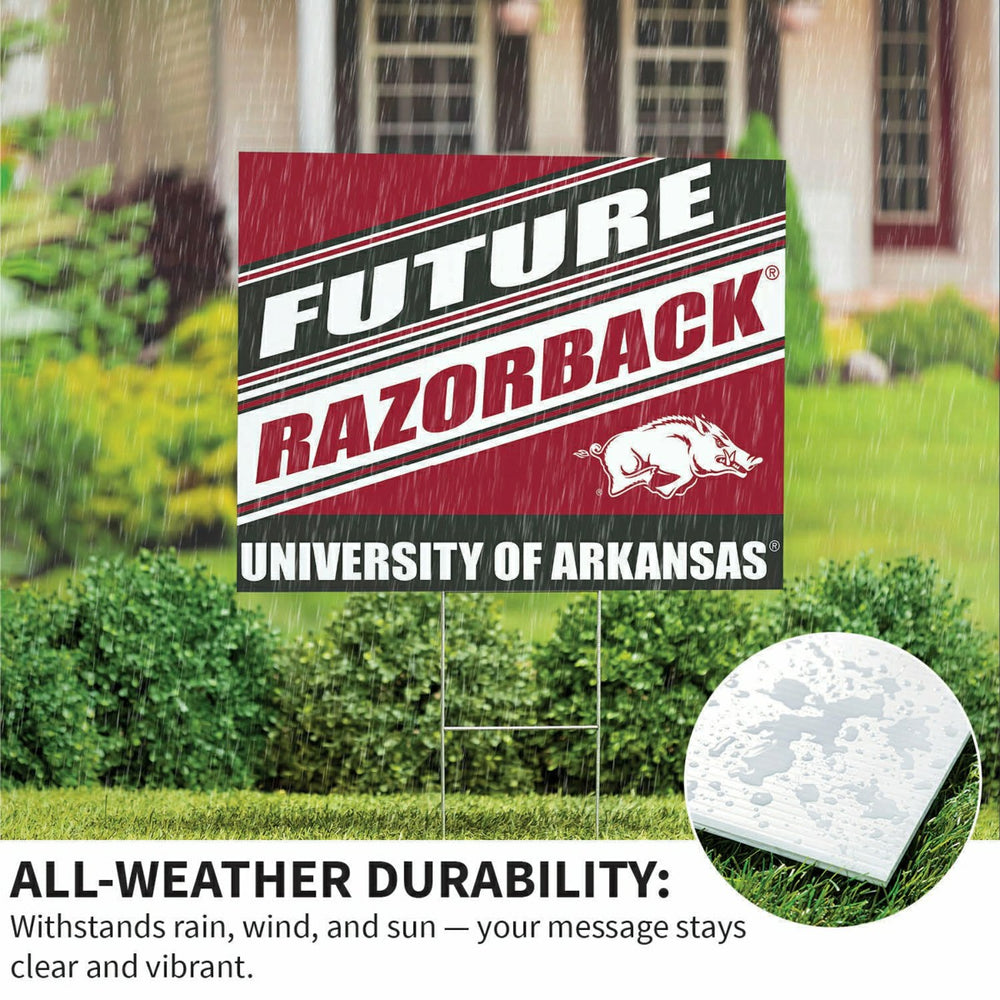 University of Arkansas Coroplast Yard Sign, Future Student, Collegiate, Home