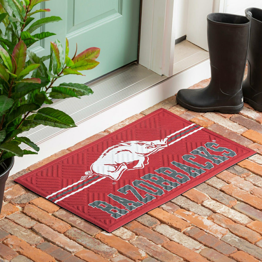 Embossed Mat, Cross Hatch, University of Arkansas, Collegiate