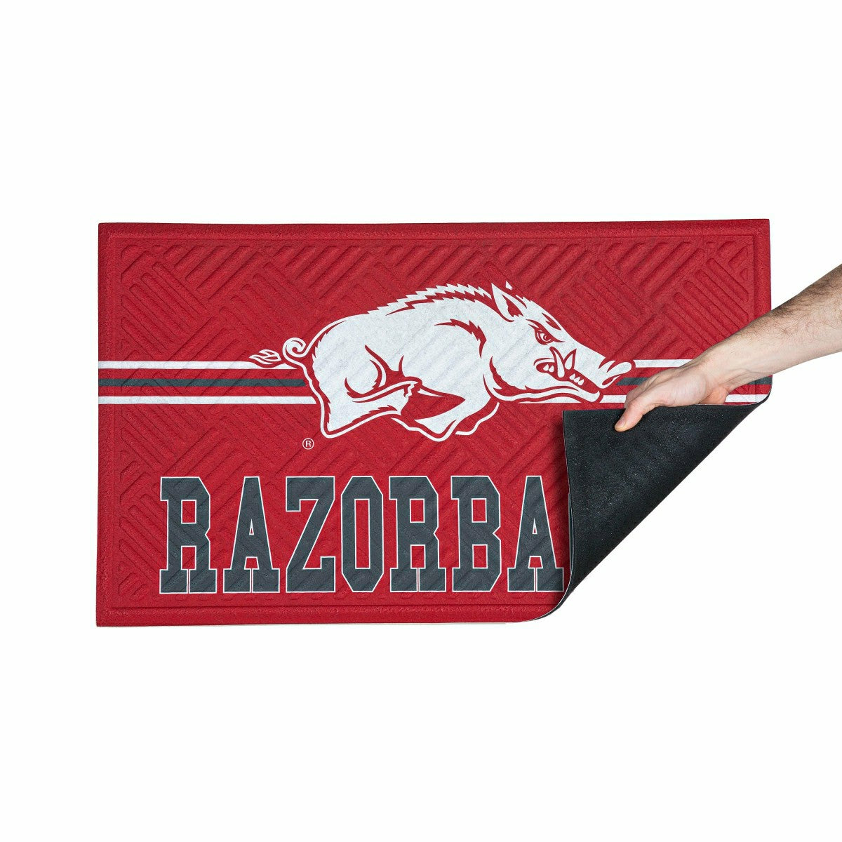 Embossed Mat, Cross Hatch, University of Arkansas, Collegiate