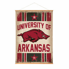University of Arkansas, Canvas Wall Tapestry, Large, 54x36, Collegiate, Home