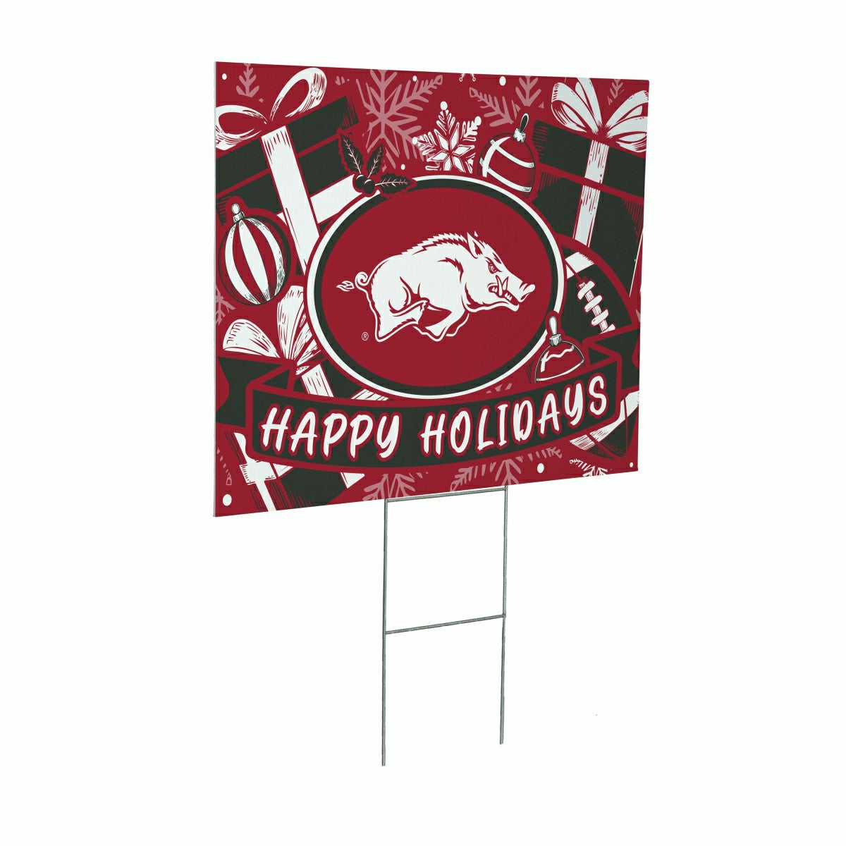 University of Arkansas Yard Sign, Holiday, Collegiate, Home