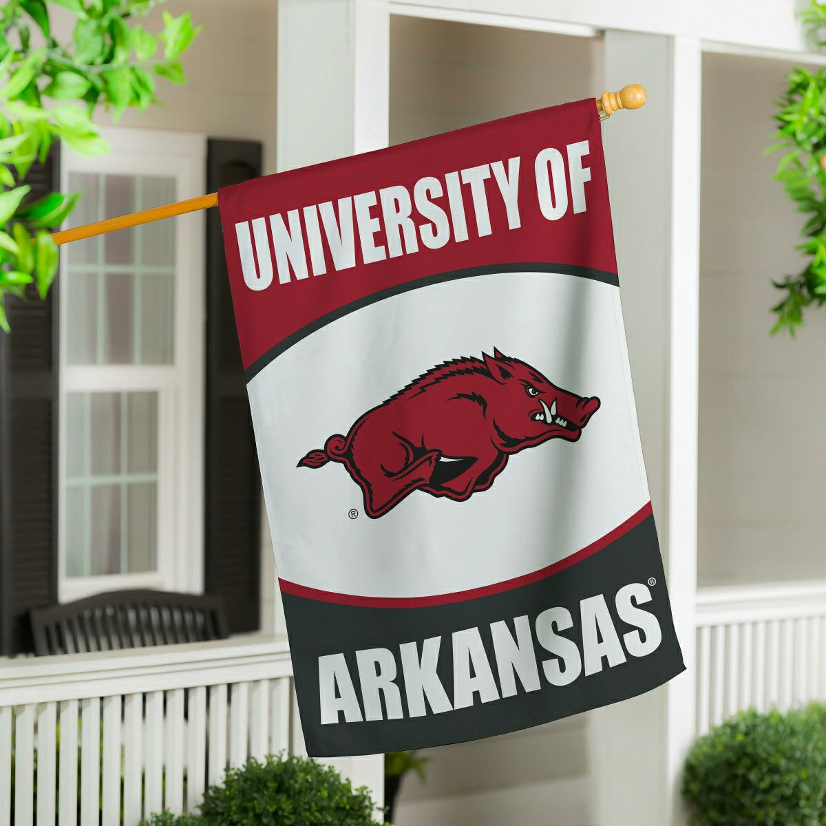 University of Arkansas Suede House Flag, Collegiate, Home