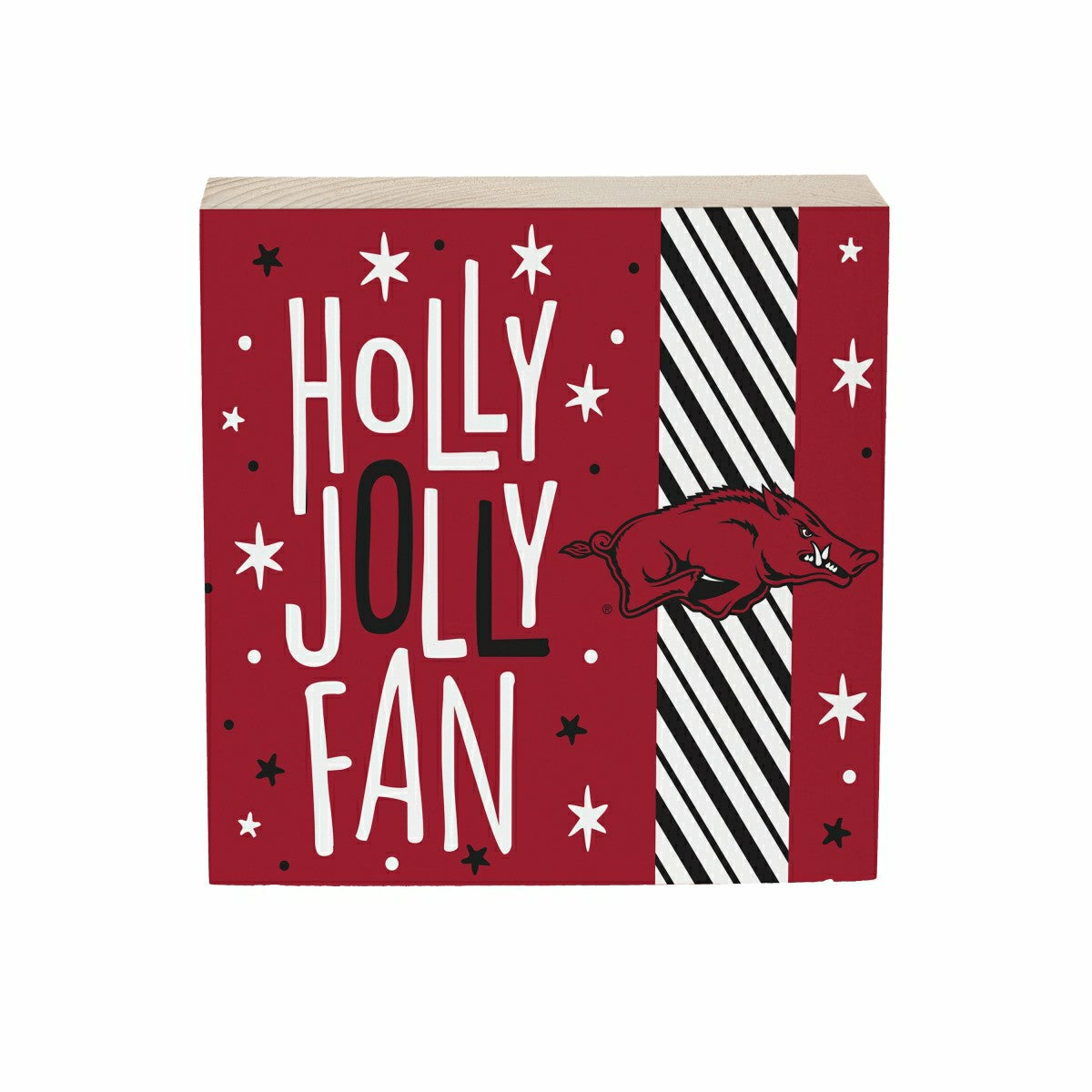 University of Arkansas Block, Holiday, 6x6, Collegiate, Home