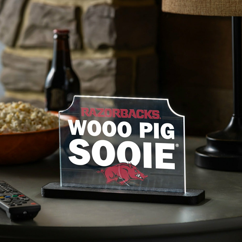 University of Arkansas College Rectangle Desklite LED Decor, Collegiate, Home