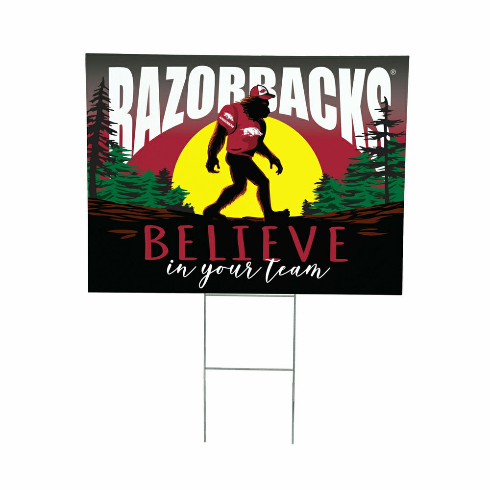 University of Arkansas Yard Sign, Bigfoot, Collegiate, Home
