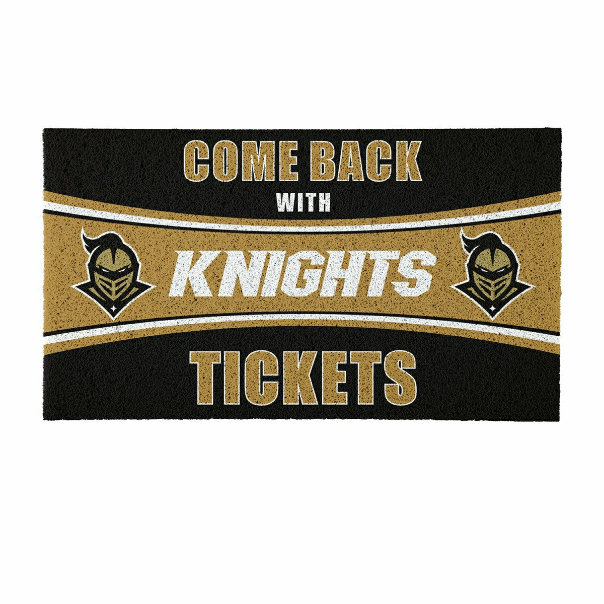 28" x 16" PVC Trapper Mat, Come Back with Tickets, University of Centr, Collegiate