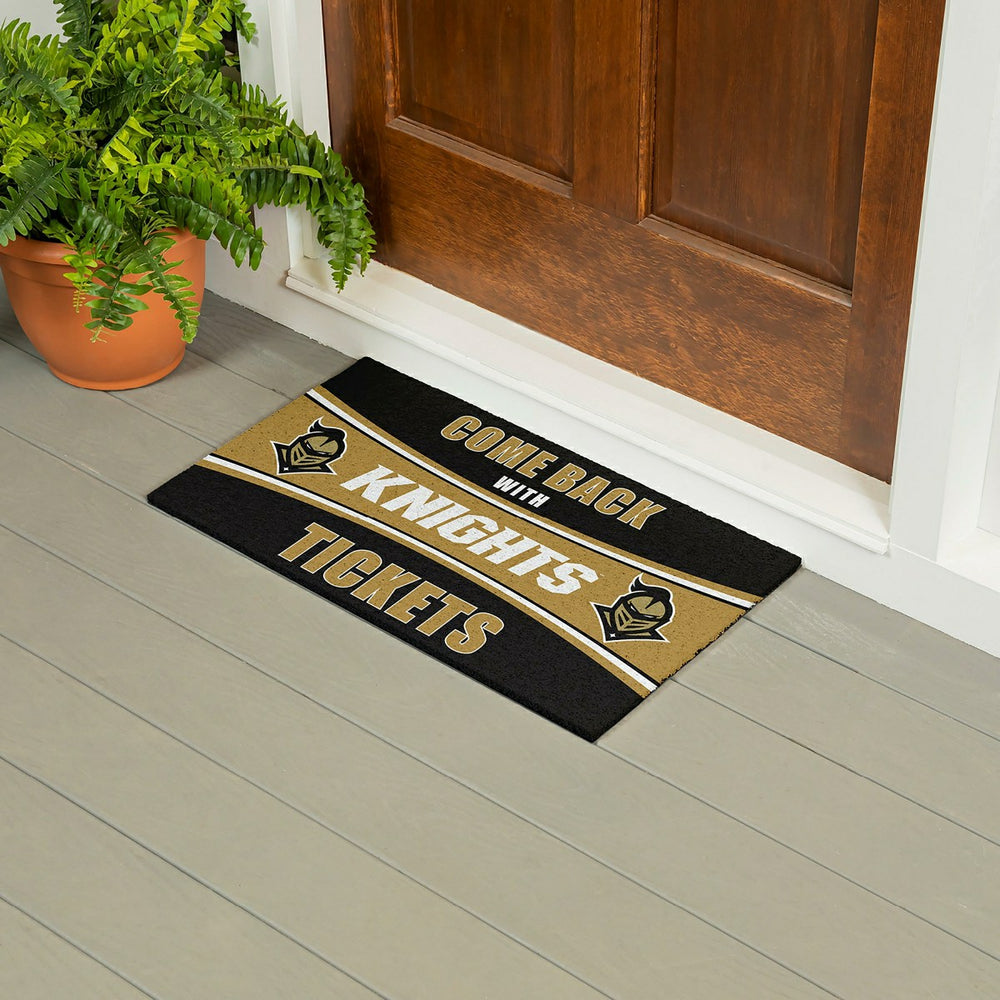 28" x 16" PVC Trapper Mat, Come Back with Tickets, University of Centr, Collegiate