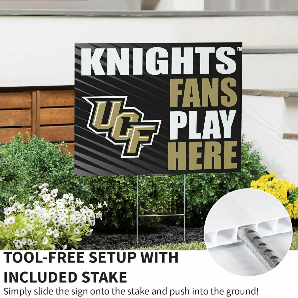 University of Central Florida Coroplast Yard Sign "Fans Play Here", Collegiate, Home