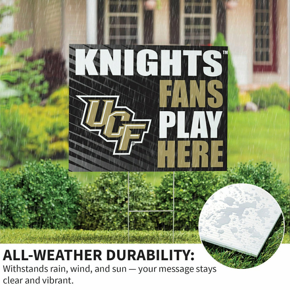 University of Central Florida Coroplast Yard Sign "Fans Play Here", Collegiate, Home