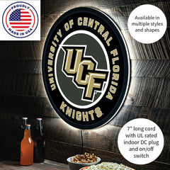 LED Wall Decor, Round, University of Central Florida, Collegiate, Home