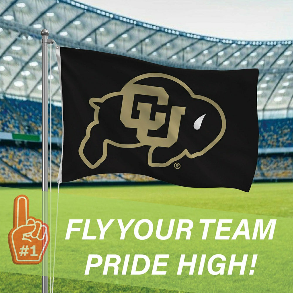 University of Colorado Single Sided Flag w/ 2 Grommets, 3'x5', Collegiate, Home
