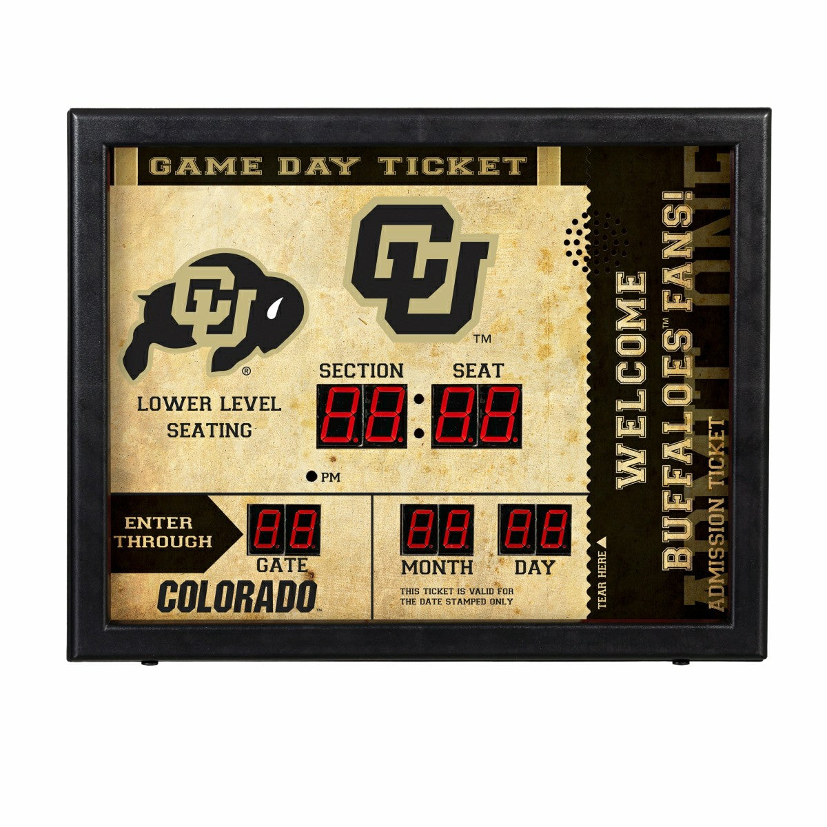 Bluetooth Scoreboard Wall Clock, University of Colorado, Collegiate, Home