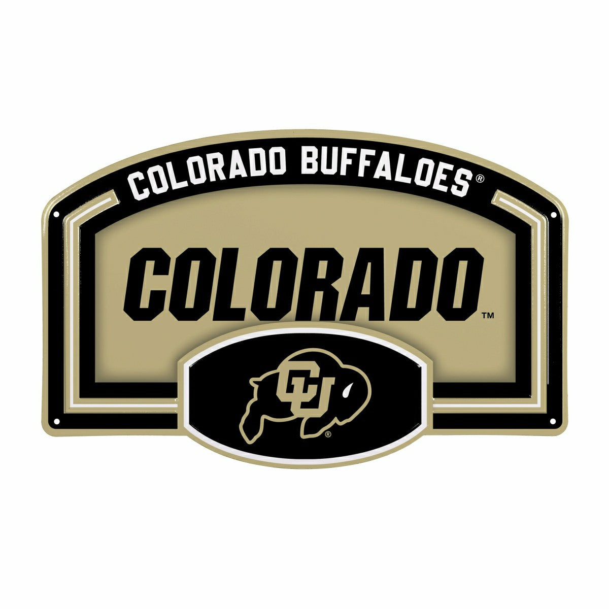 University of Colorado USA Embossed Steel Wall Sign, 11" x 17", Collegiate, Home