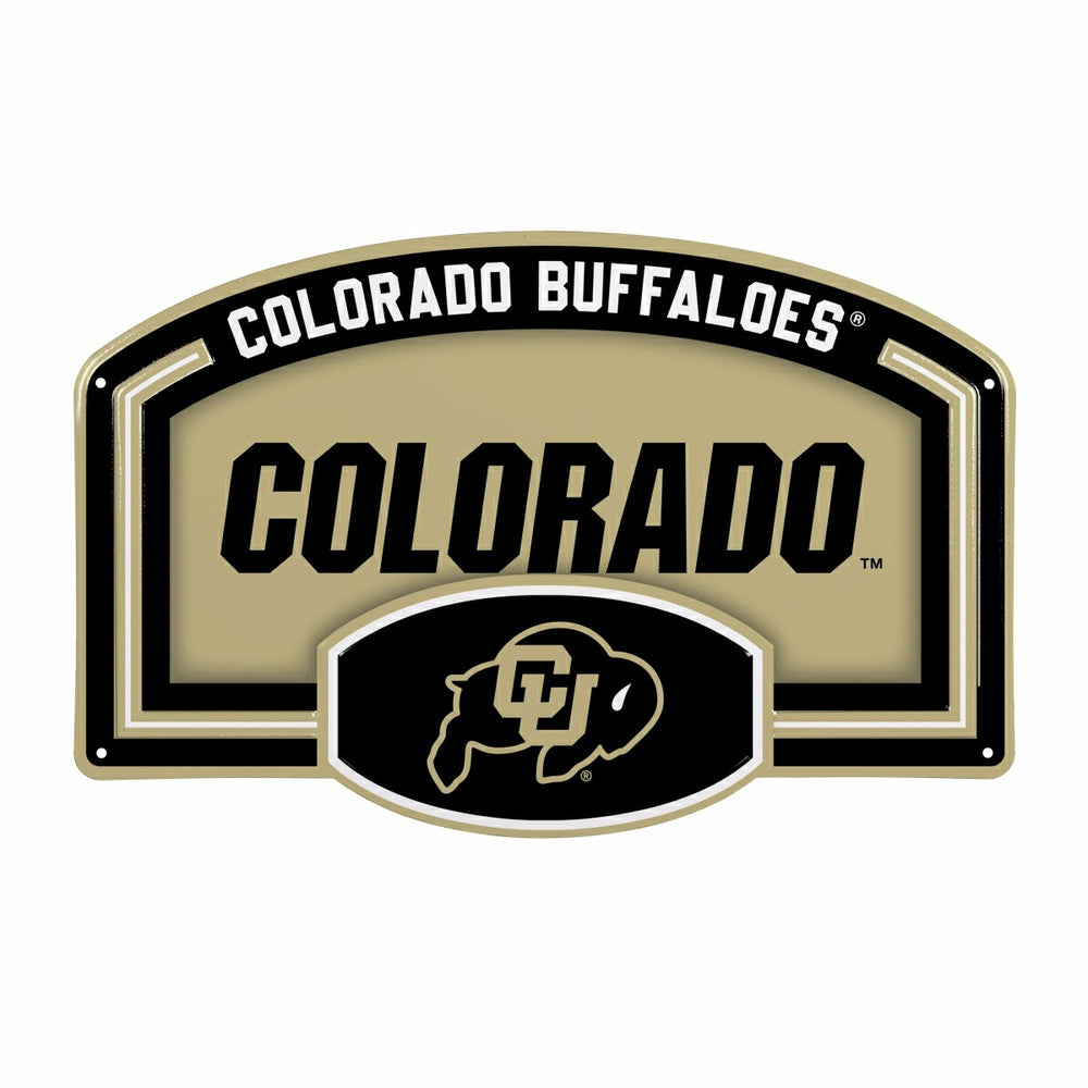 University of Colorado USA Embossed Steel Wall Sign, 11" x 17", Collegiate, Home