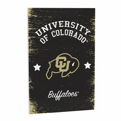 University of Colorado Wood Wall Sign, 16x24, Collegiate, Home