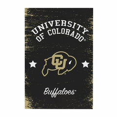 University of Colorado Wood Wall Sign, 16x24, Collegiate, Home