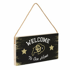 University of Colorado Wood Wall Sign, 6x11, Collegiate, Home