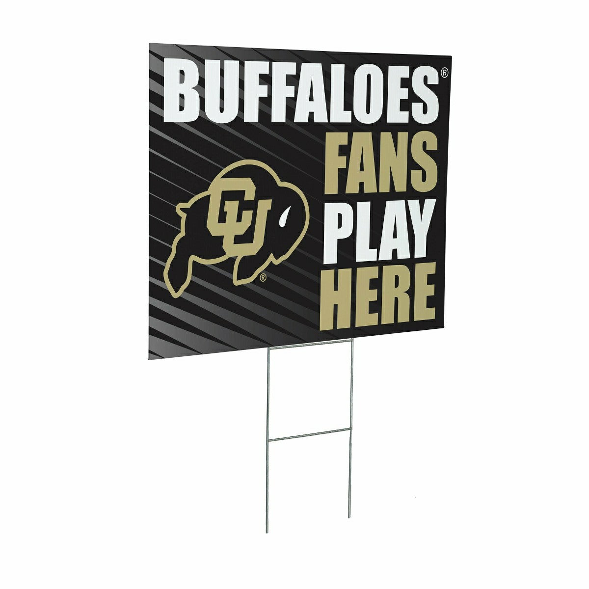University of Colorado Coroplast Yard Sign "Fans Play Here", Collegiate, Home