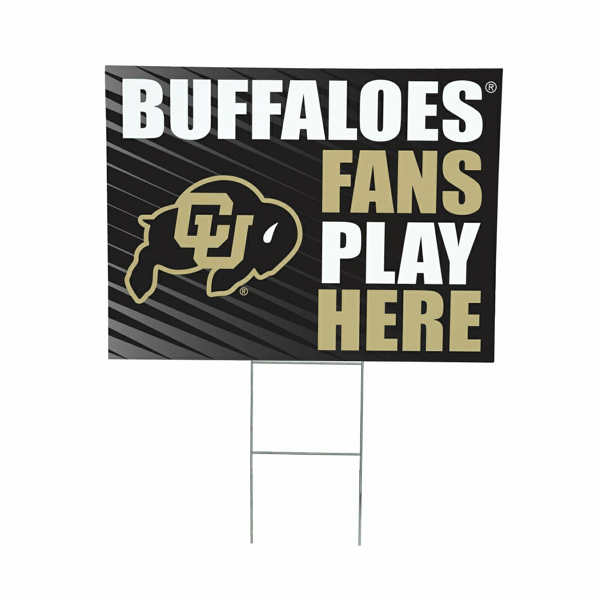 University of Colorado Coroplast Yard Sign "Fans Play Here", Collegiate, Home